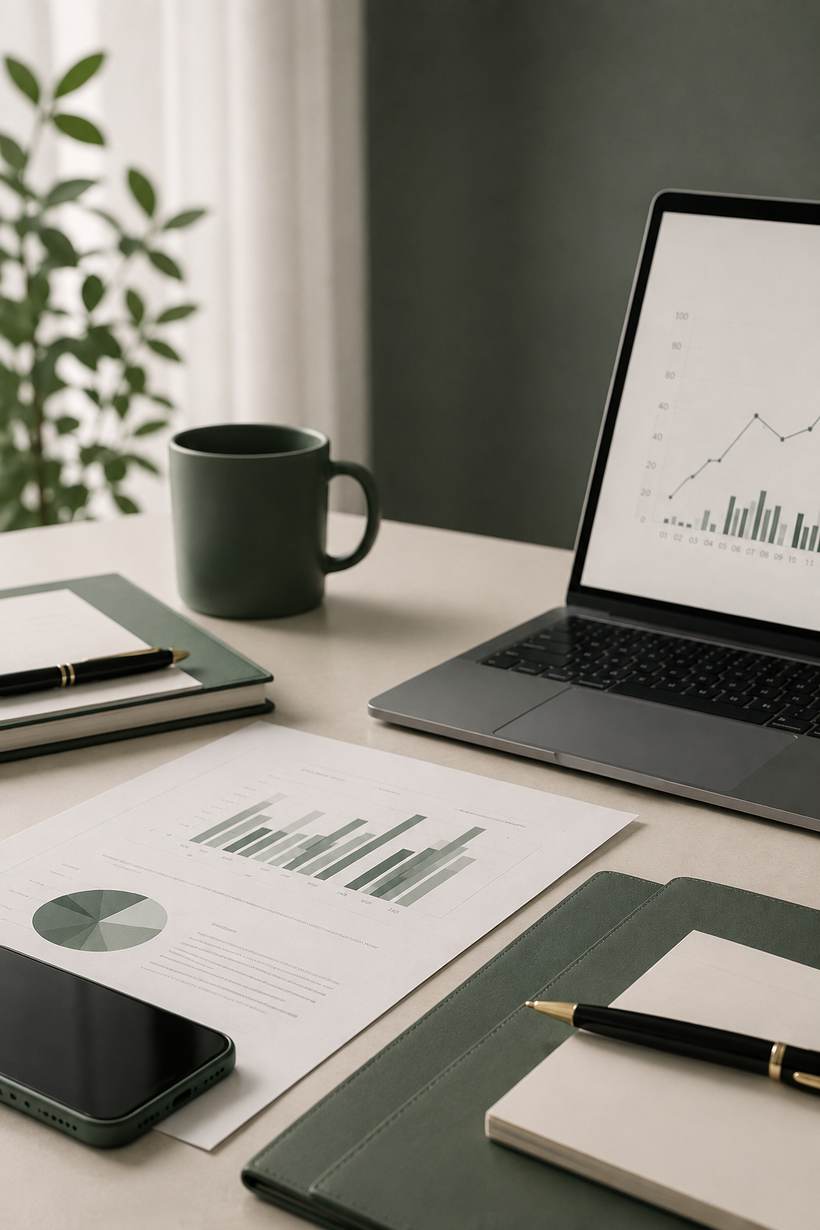 Bureau d'un professionnel de la finance
