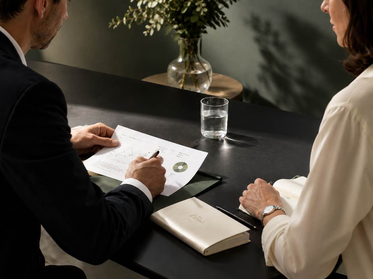 Consultation avec un professionnel de la finance